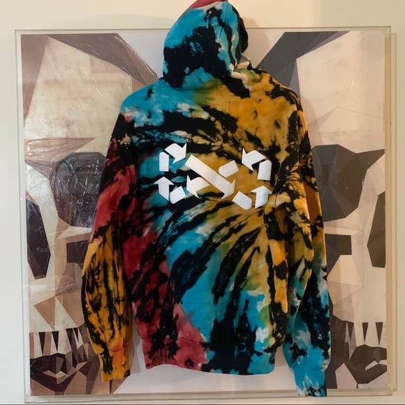 Karmagawa tie dye hoodie hooded sweater colourful - Picture 4 of 4